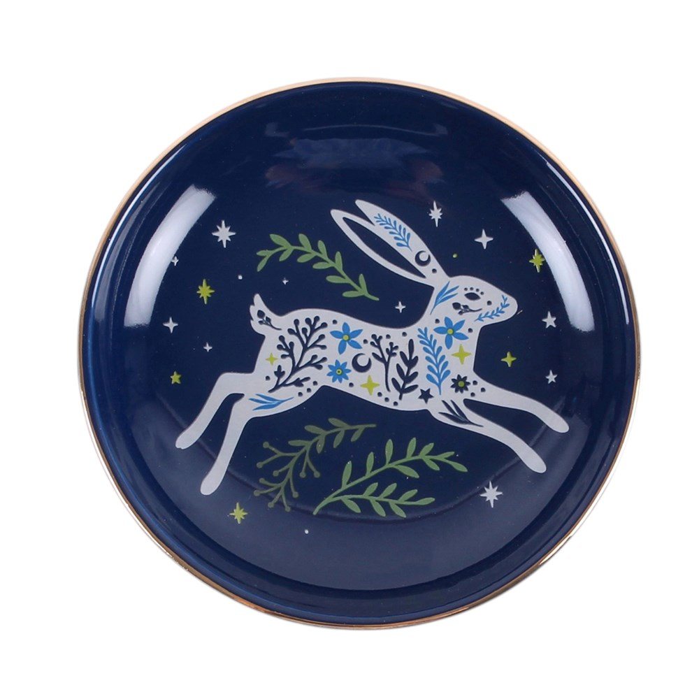 Something Different - Leaping Hare Trinket dish - Multicolours